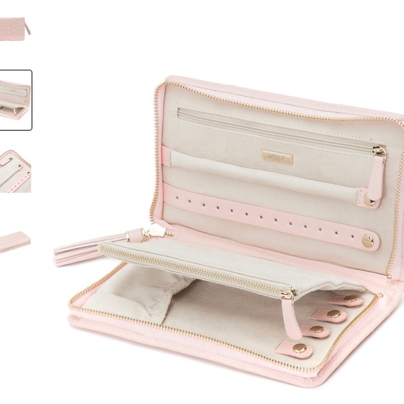 NEW WOLF 1834 Caroline Jewelry Pouch Quilted Rose Quartz - Picture 2 of 4